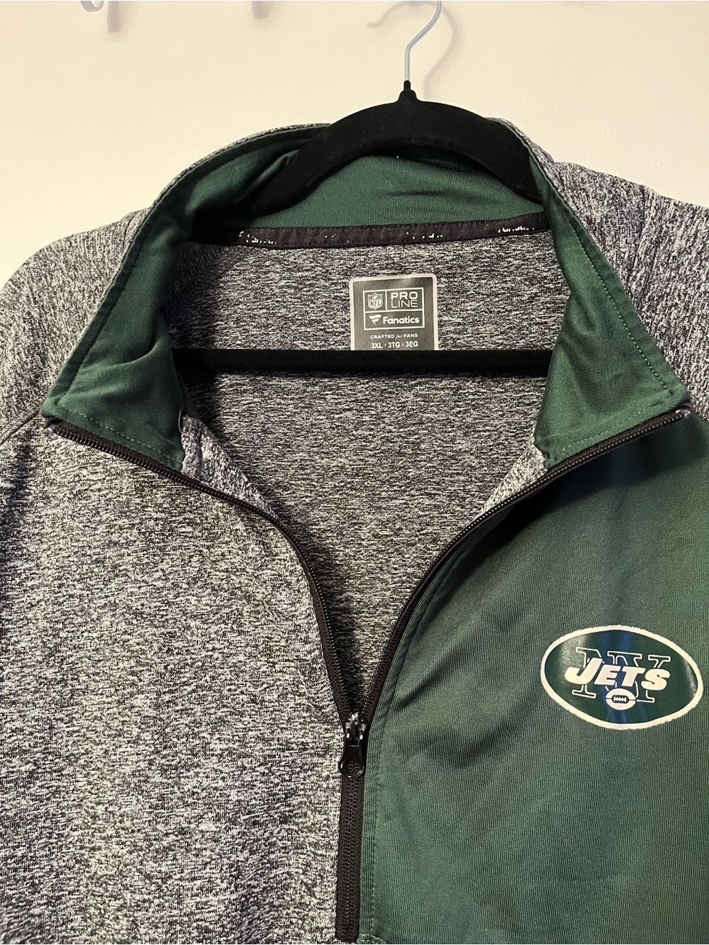 Fanatics NY Jets Football Quarter-Zip Performance Pullover Sz 3XL - Picture 4 of 7
